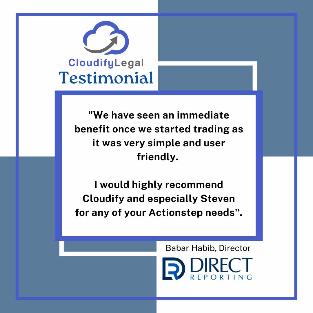 Cloudify Legal - Testimonial